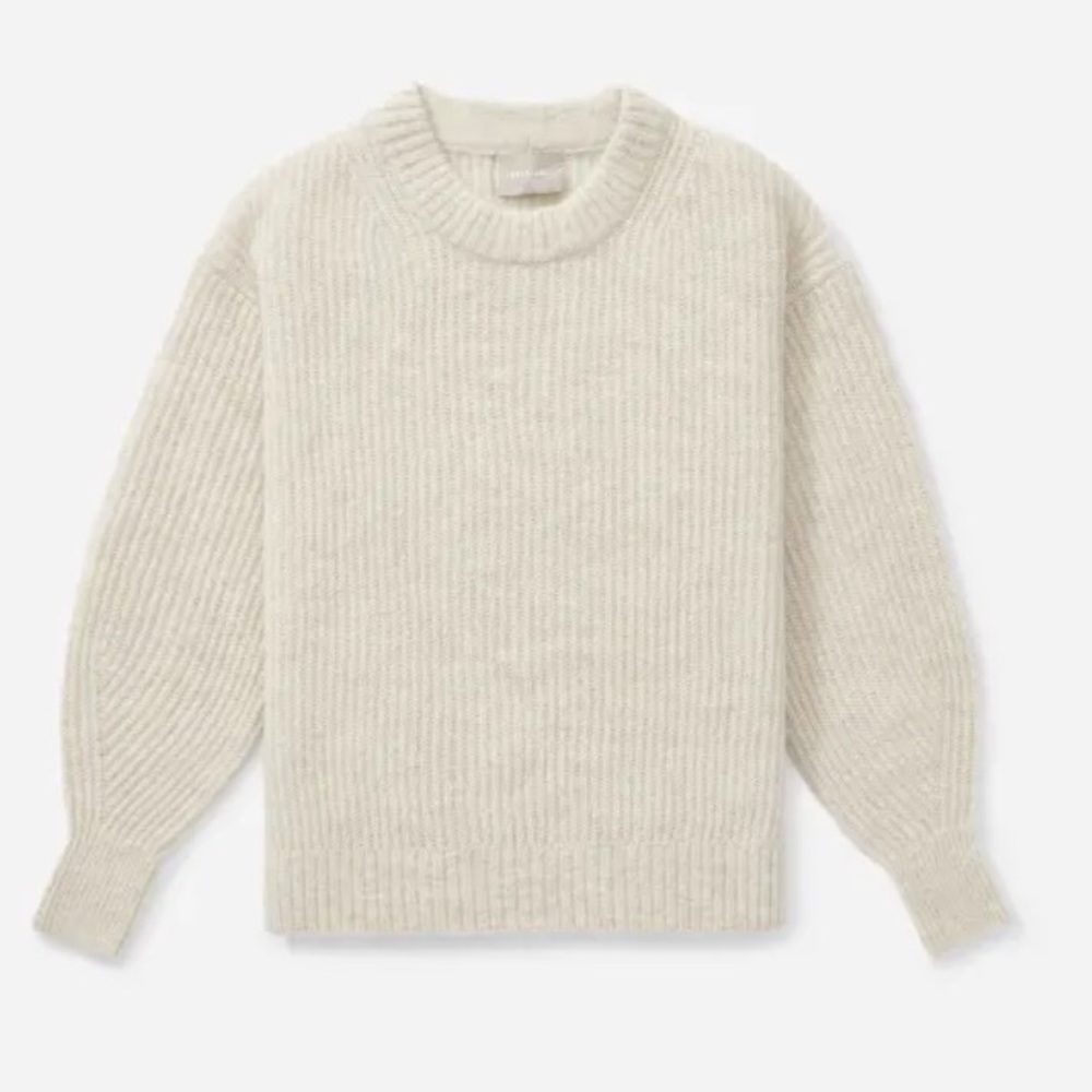 Everlane Cream Crew Neck Sweater - Picture 1 of 6